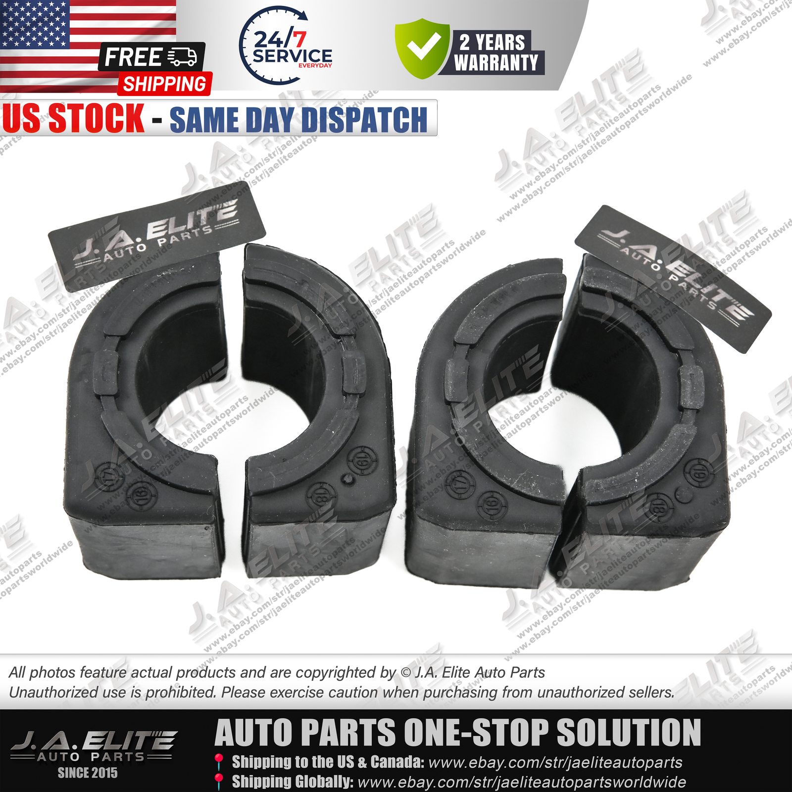 2pcs Front Stabilizer Bar Bushing fit Maserati Quattroporte Ghibli, 670006599 2pcs Front Stabilizer Bar Bushing fit Maserati Quattroporte Ghibli, 670006599
