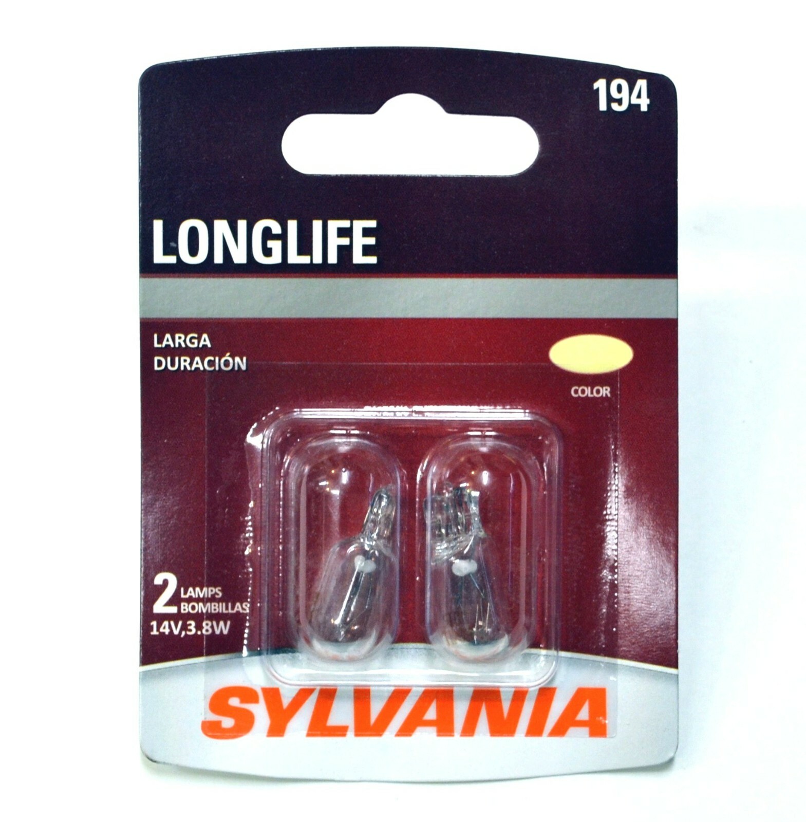 Sylvania LongLife 194 3.8W Two Bulbs Front Side Marker Light Replace Stock Lamp Sylvania LongLife 194 3.8W Two Bulbs Front Side Marker Light Replace Stock Lamp