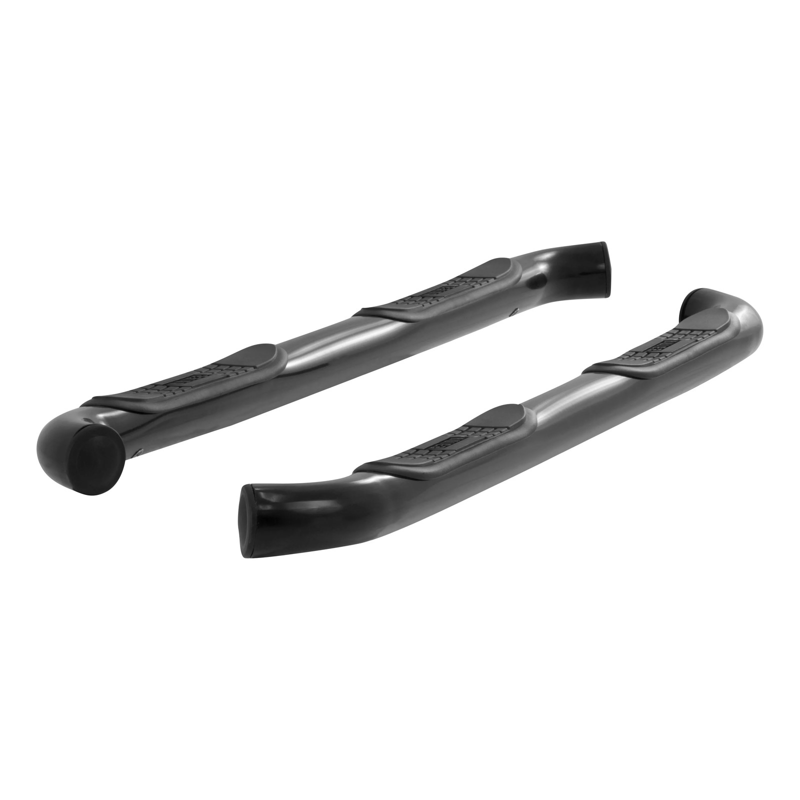 Aries 3in Round Black Nerf Bars Side Steps Running Boards for 07-12 Dodge Nitro