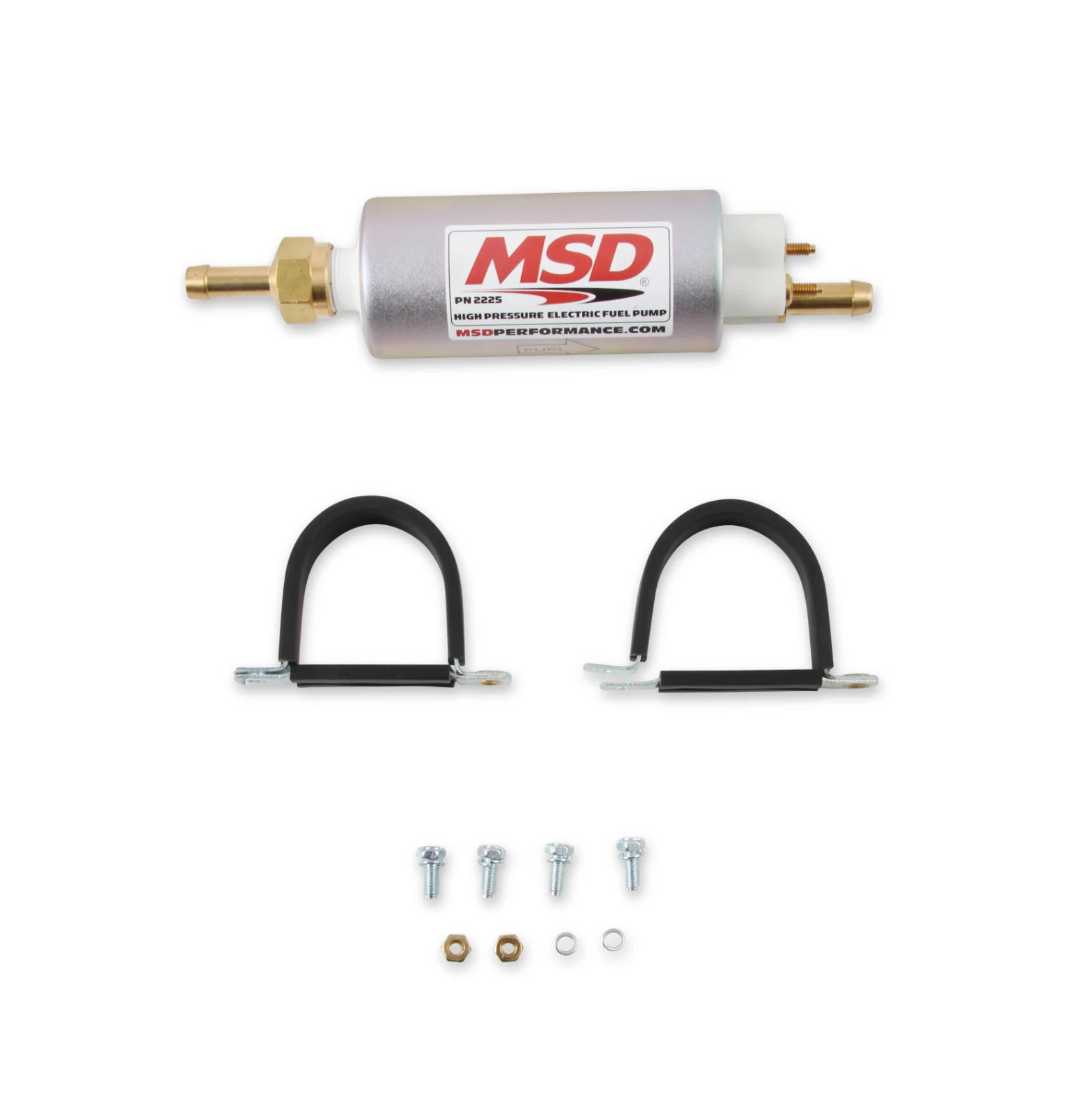 MSD Ignition 2225 High Pressure In Line Electric Fuel Pump 45 GPH at 60 PSI NEW MSD Ignition 2225 High Pressure In Line Electric Fuel Pump 45 GPH at 60 PSI NEW