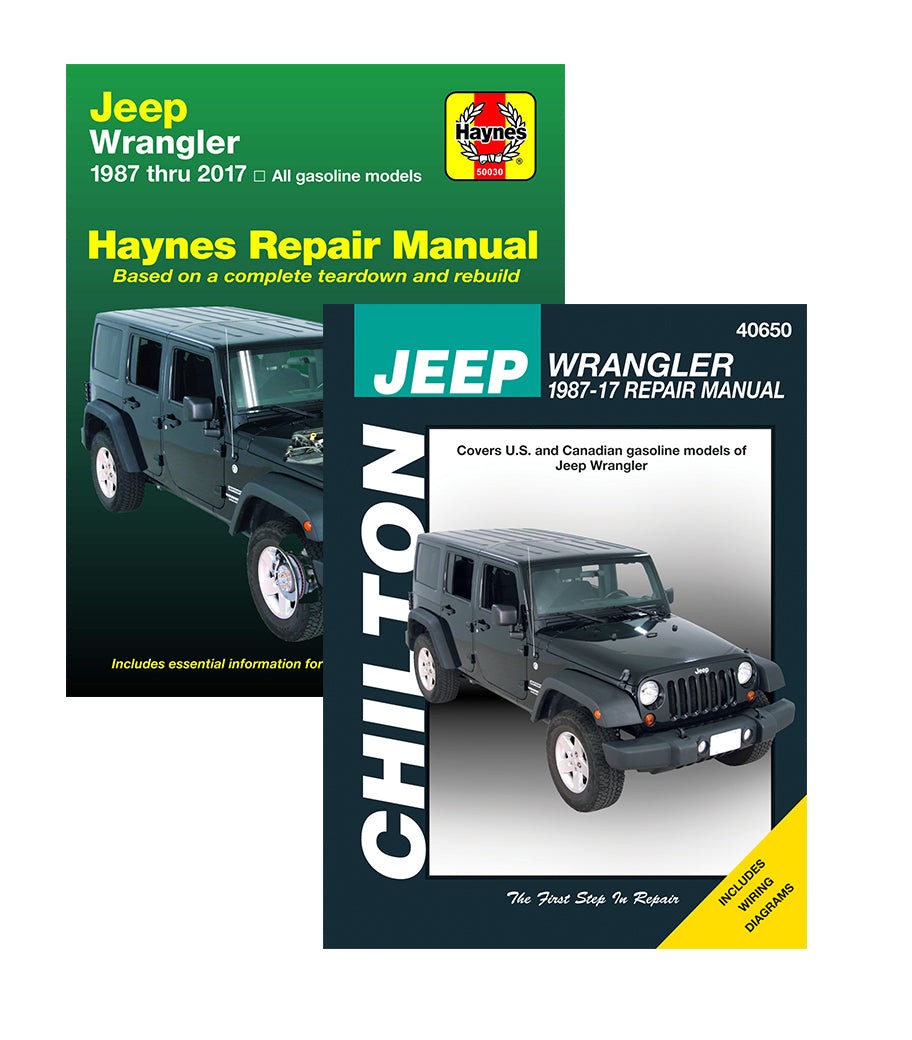 Jeep Wrangler 1987-2017 Repair Service Shop Manuals Haynes Chilton books
