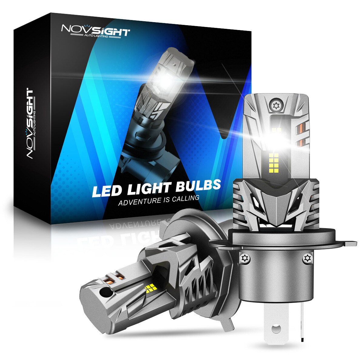NOVSIGHT LED Headlight Bulbs Hi/Lo Beam 6500K Cool White 20000LM 400% Brightness