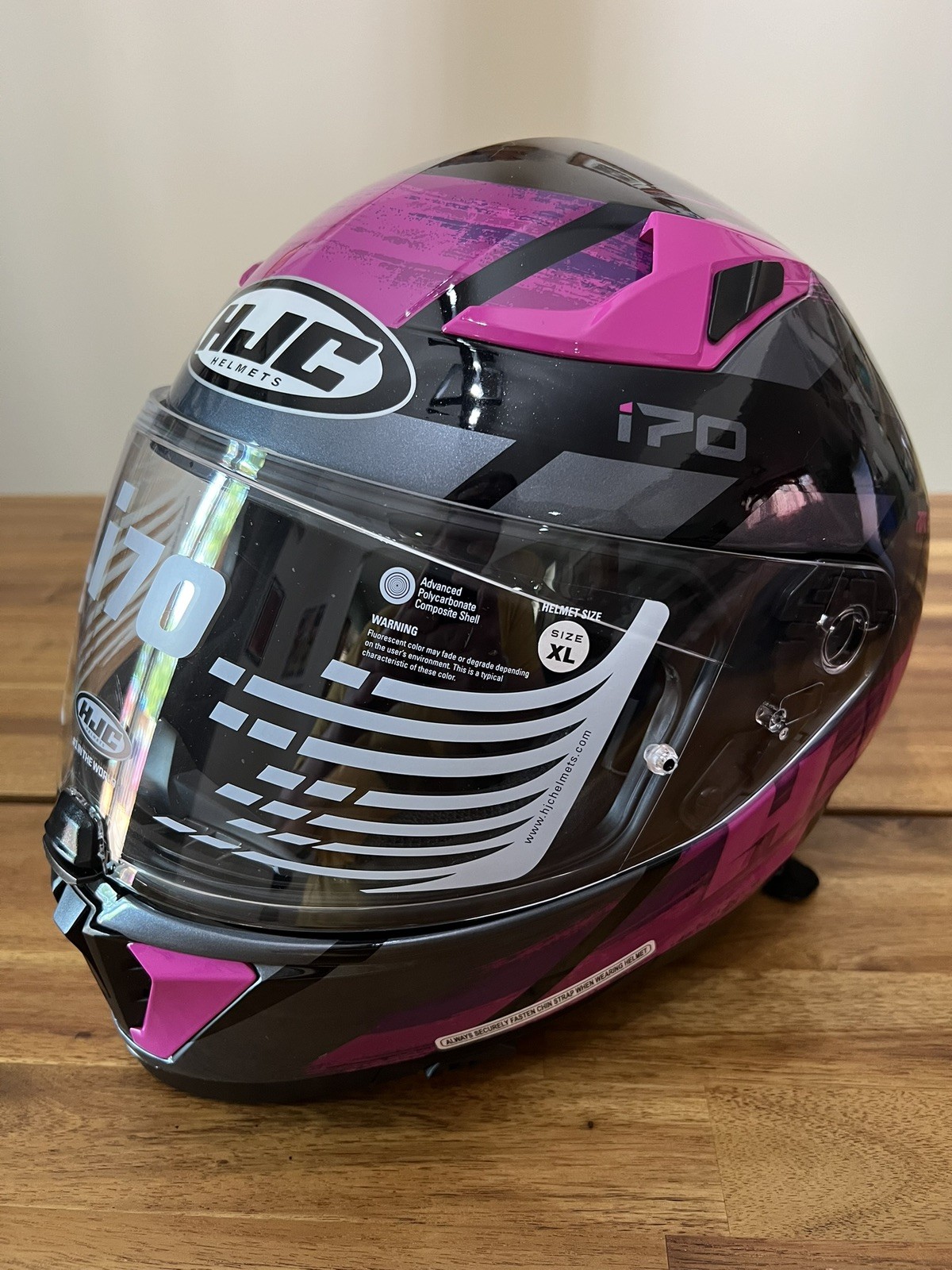 NEW HJC i70 XL Full Face Helmet Pink Glitter Black Extra Large DOT Reden MC-8