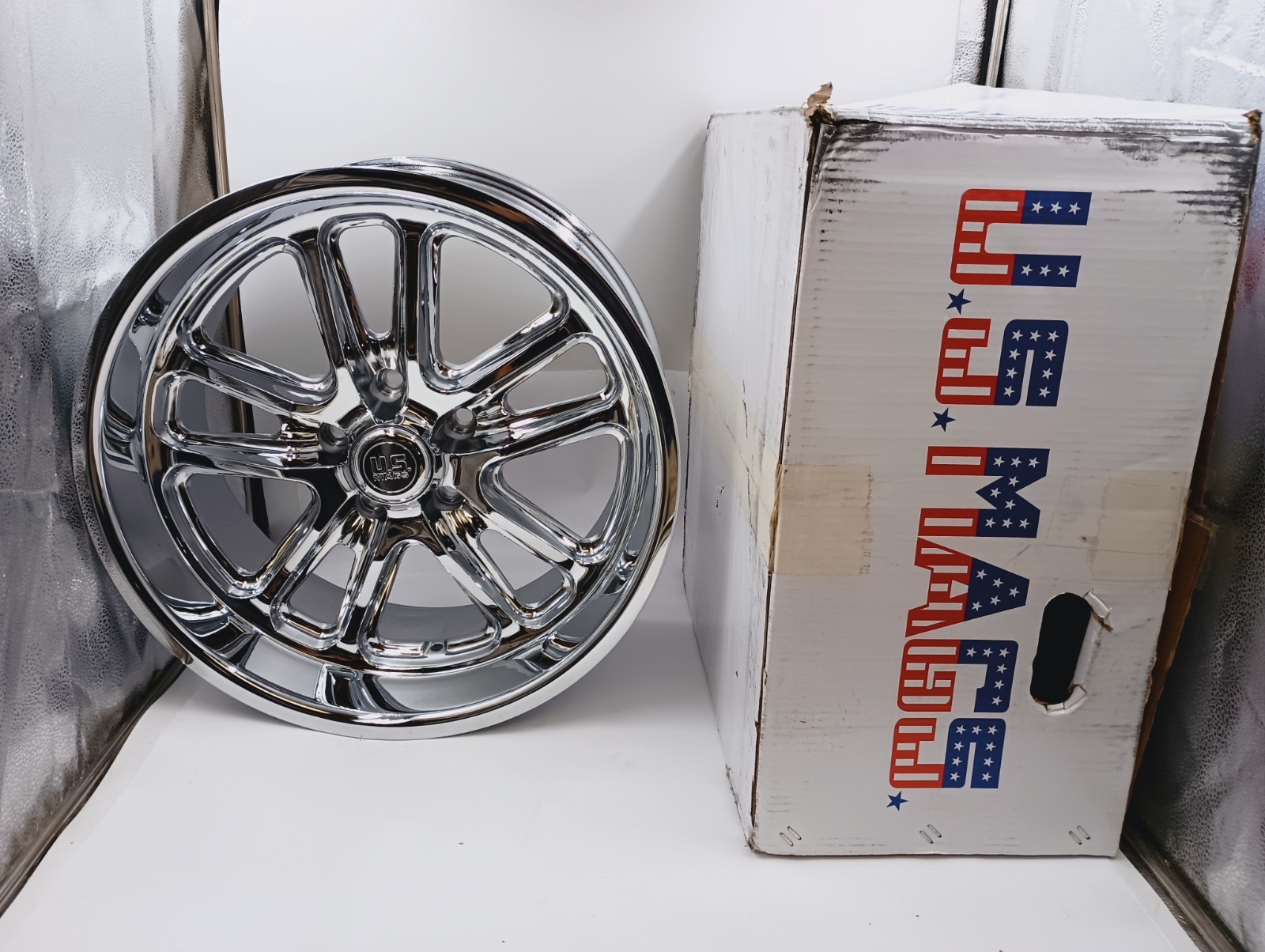 US MAG U13118806145 U131 BULLET CHROME WHEEL RIM 18x8 5x120.65 5x4.75 +1mm 72.7