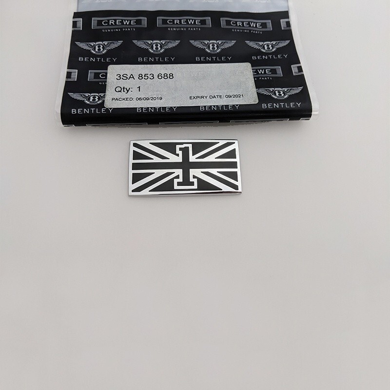 Bentley 6.0T W12 First Edition GT Britain Flag Badge 3SA853688(1PC