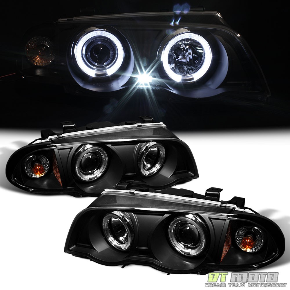 Blk 1999-2001 BMW E46 3-Series Sedan 323i 328i 330 LED Halo Projector Headlights Blk 1999-2001 BMW E46 3-Series Sedan 323i 328i 330 LED Halo Projector Headlights
