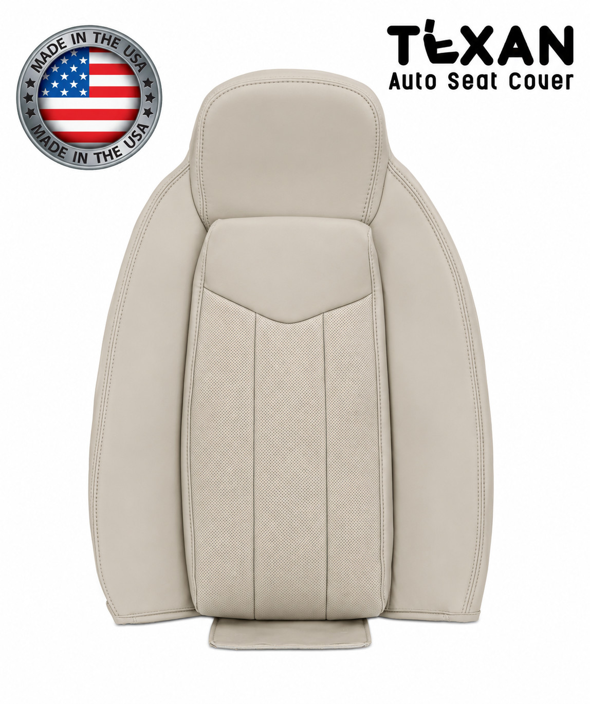 For 2004-2009 Cadillac XLR, XLR-V Convertible Driver Lean Back Seat Cover Shale For 2004-2009 Cadillac XLR, XLR-V Convertible Driver Lean Back Seat Cover Shale