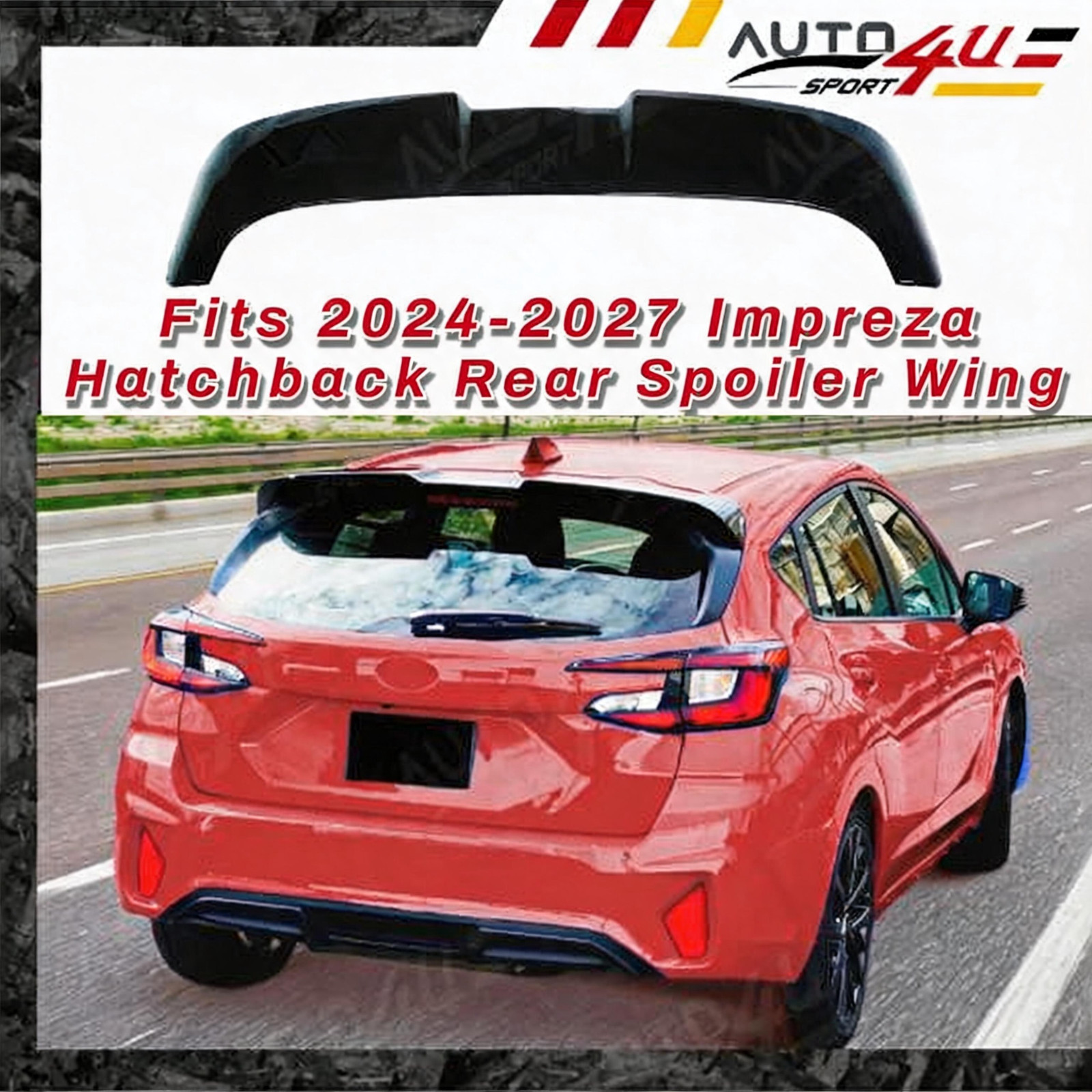 Fits 2024-2027 Subaru Impreza Hatchback Rear Trunk Lip Spoiler Wing Roof Spoiler