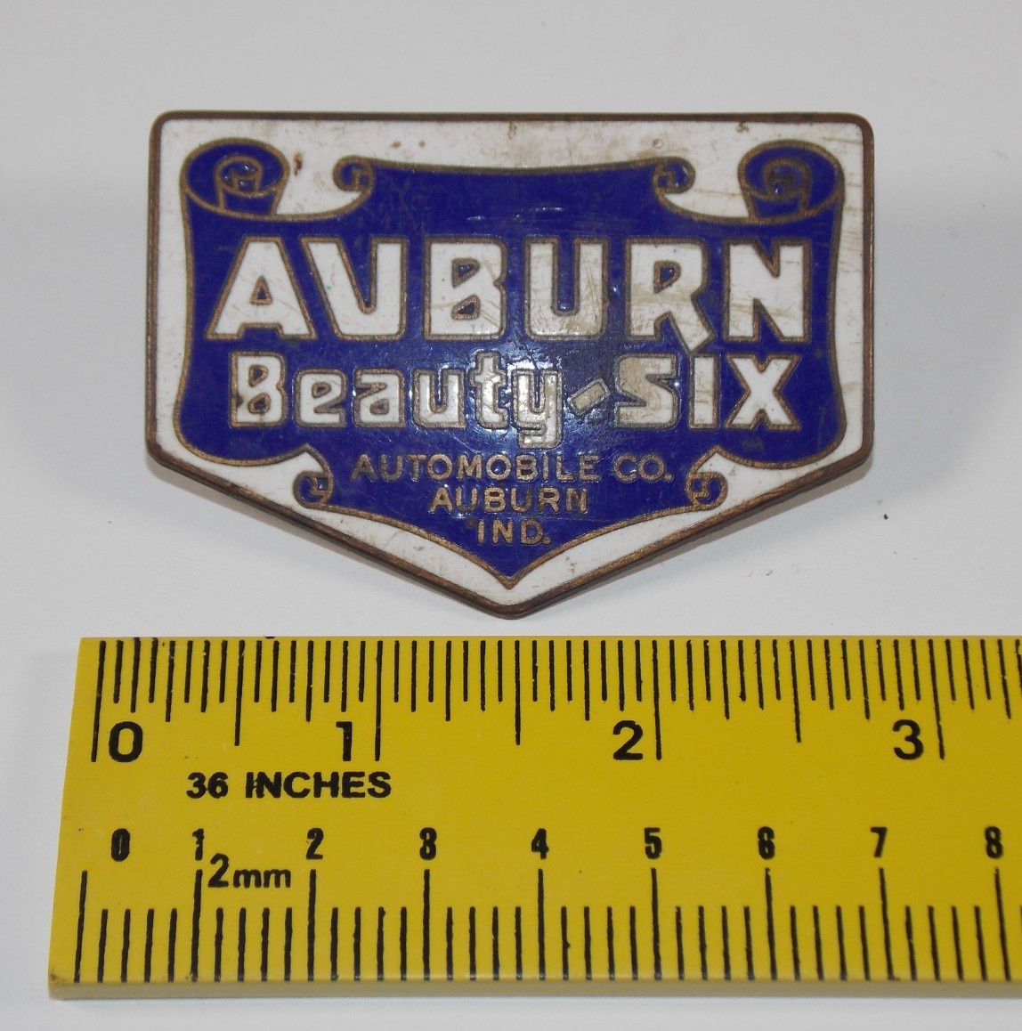 Rare 1919-1924 Auburn Beauty Six Radiator Emblem Automotive Car Hood Badge Logo Rare 1919-1924 Auburn Beauty Six Radiator Emblem Automotive Car Hood Badge Logo