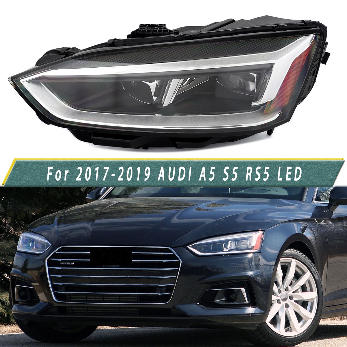 For 2017-2019 Audi A5 S5 Full LED Headlight Headlamp Left Driver Side 8W6941033F