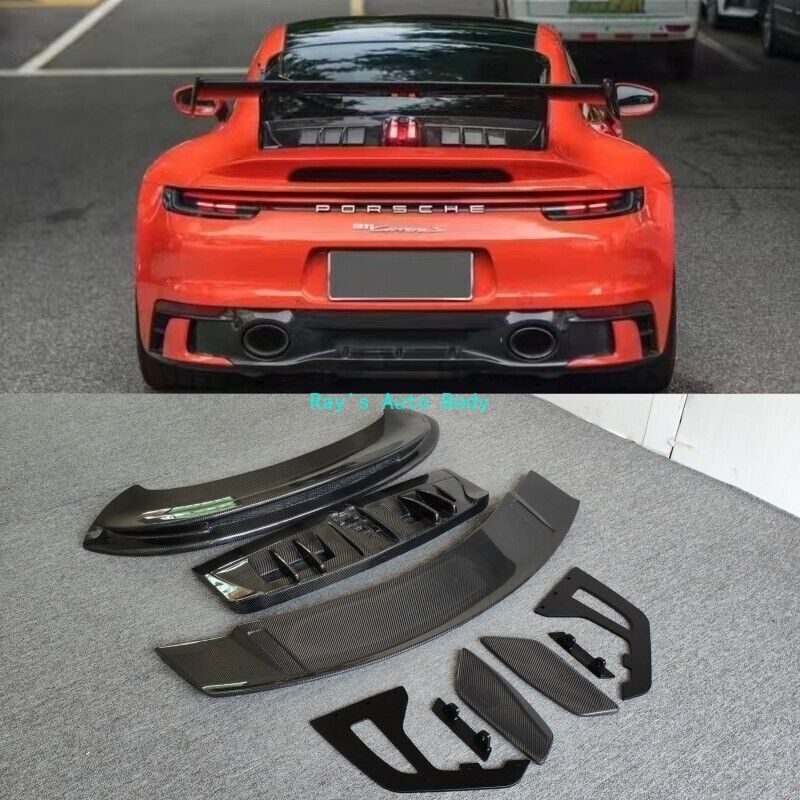 Fits For Porsche 911 992 Carrera Carbon Fiber Rear Trunk Spoiler Wing GT3 Style
