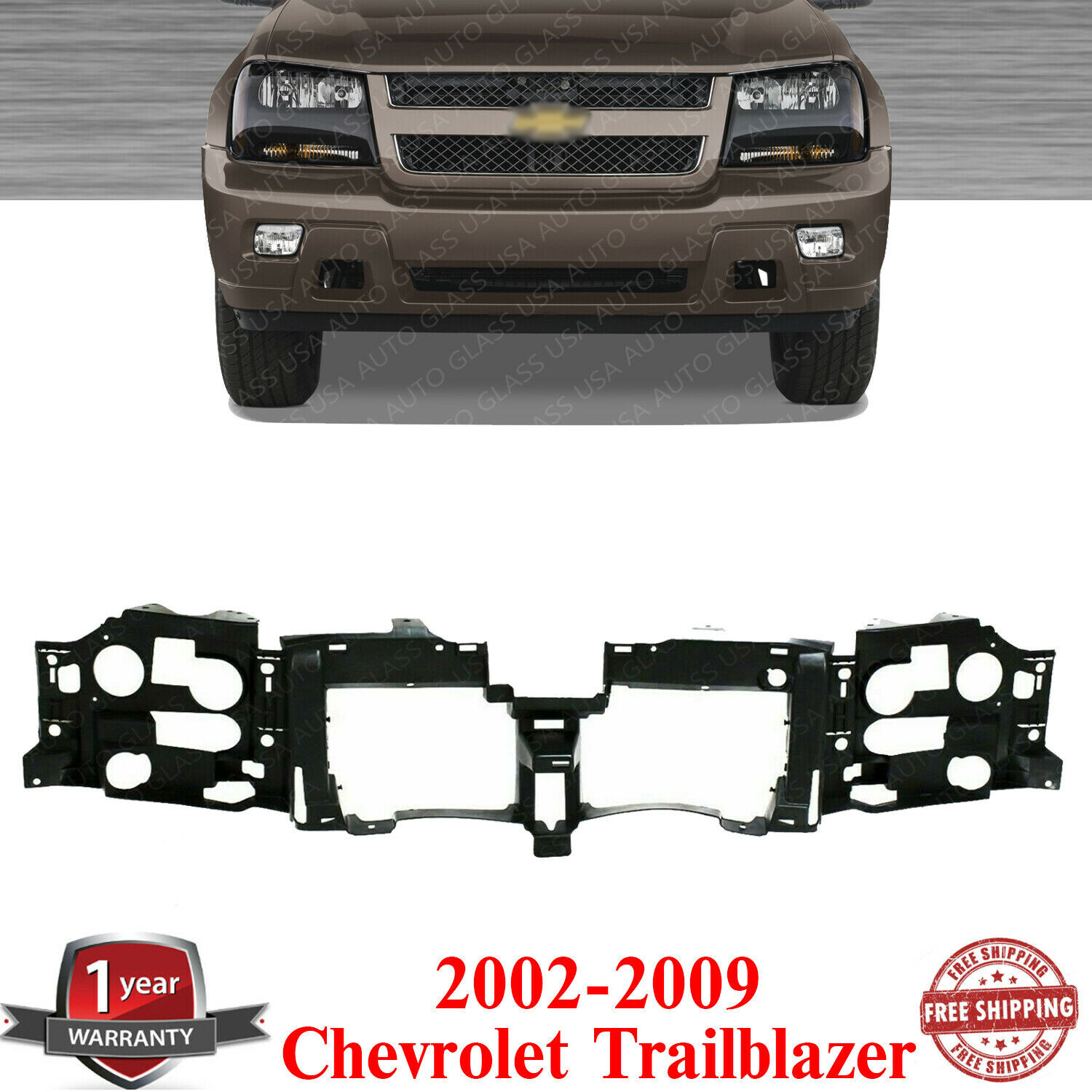 Header Panel Headlight Mounting Bracket For 2002-2009 Chevrolet Trailblazer