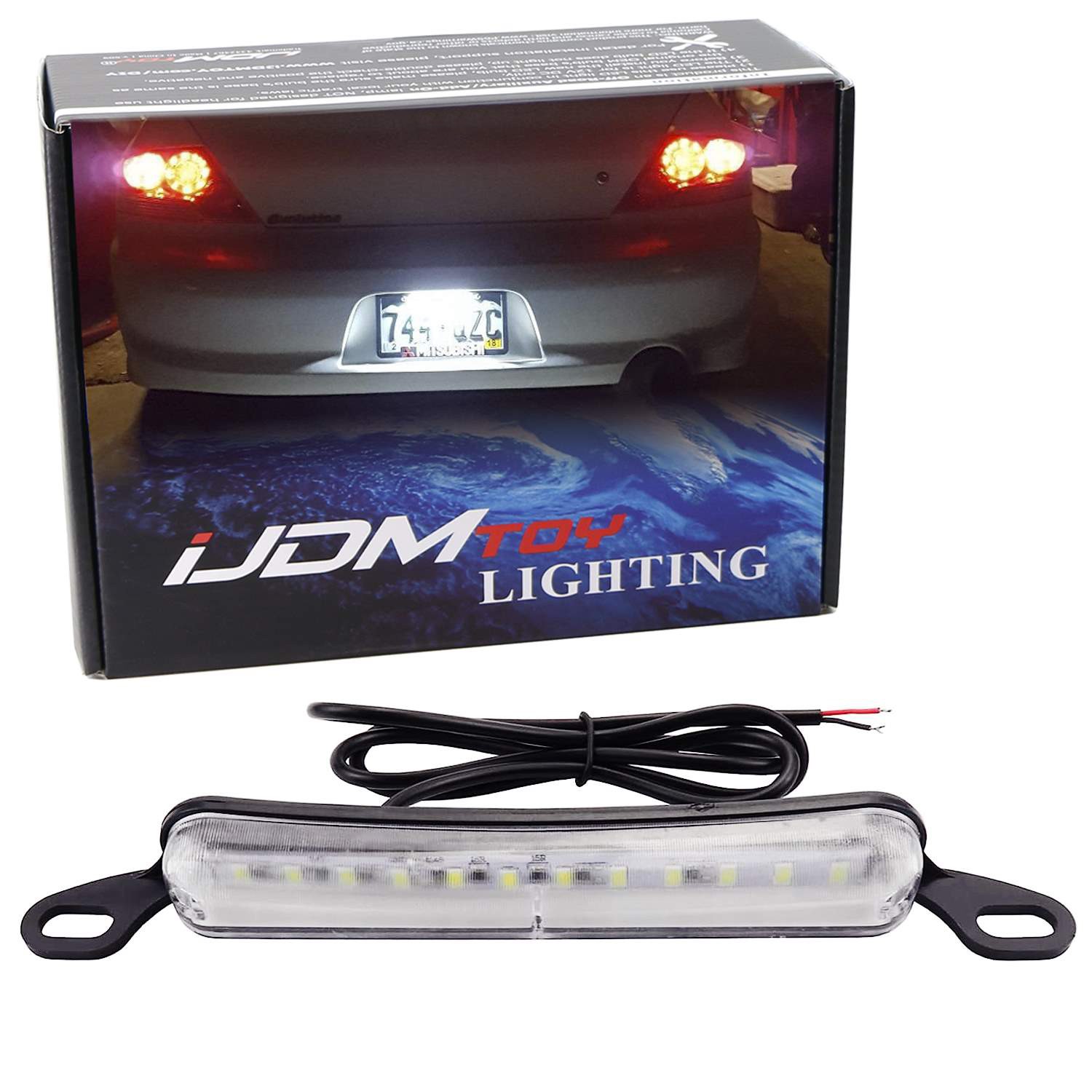 Xenon White 12-SMD Bolt-On LED License Plate Light Lamp For Car Truck SUV