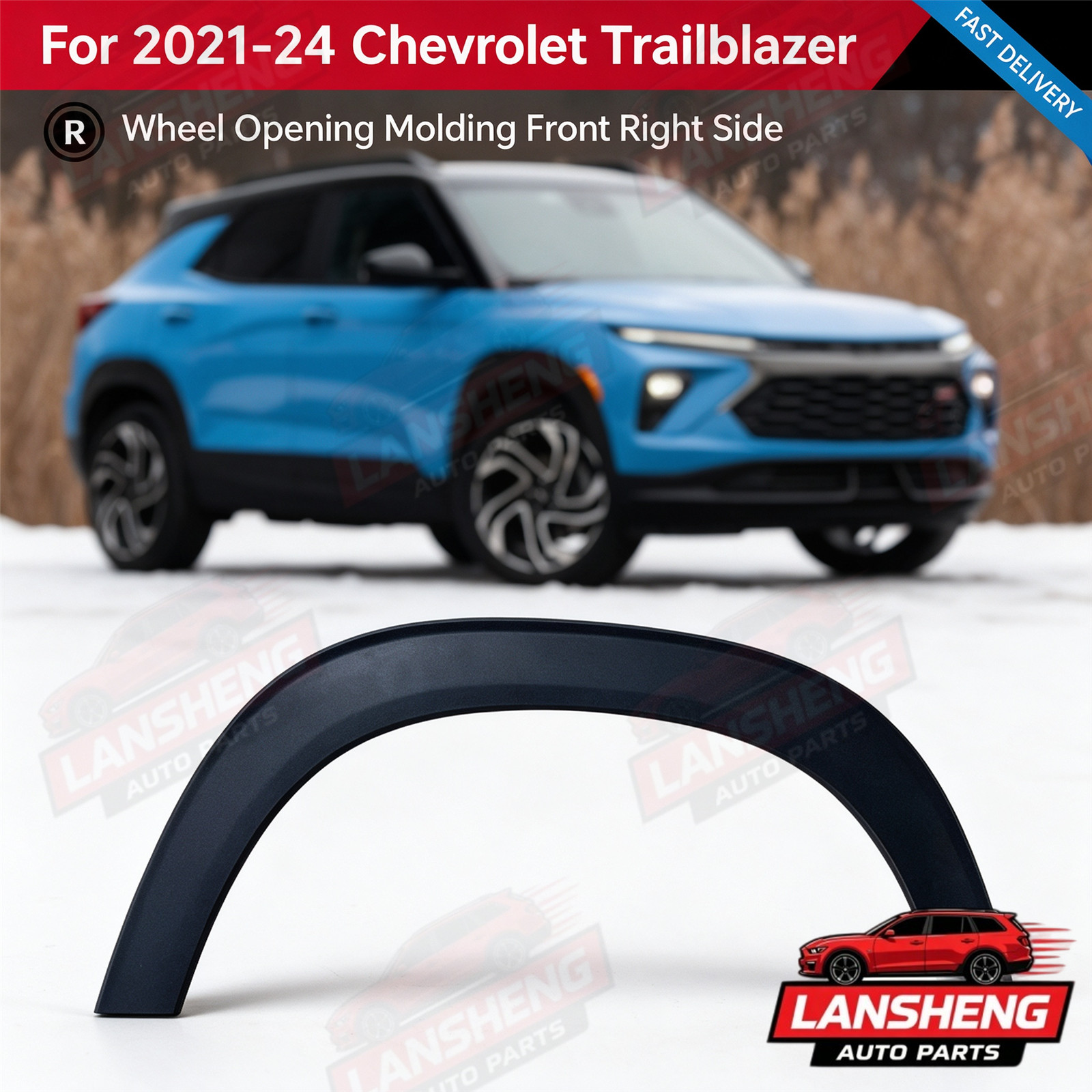 For 2021-24 Chevrolet Trailblazer Wheel Opening Molding Front Right Side42810383 For 2021-24 Chevrolet Trailblazer Wheel Opening Molding Front Right Side42810383