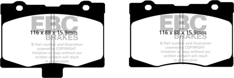 EBC 05-08 Acura RL 3.5 Yellowstuff Front Brake Pads DP41735R EBC 05-08 Acura RL 3.5 Yellowstuff Front Brake Pads DP41735R