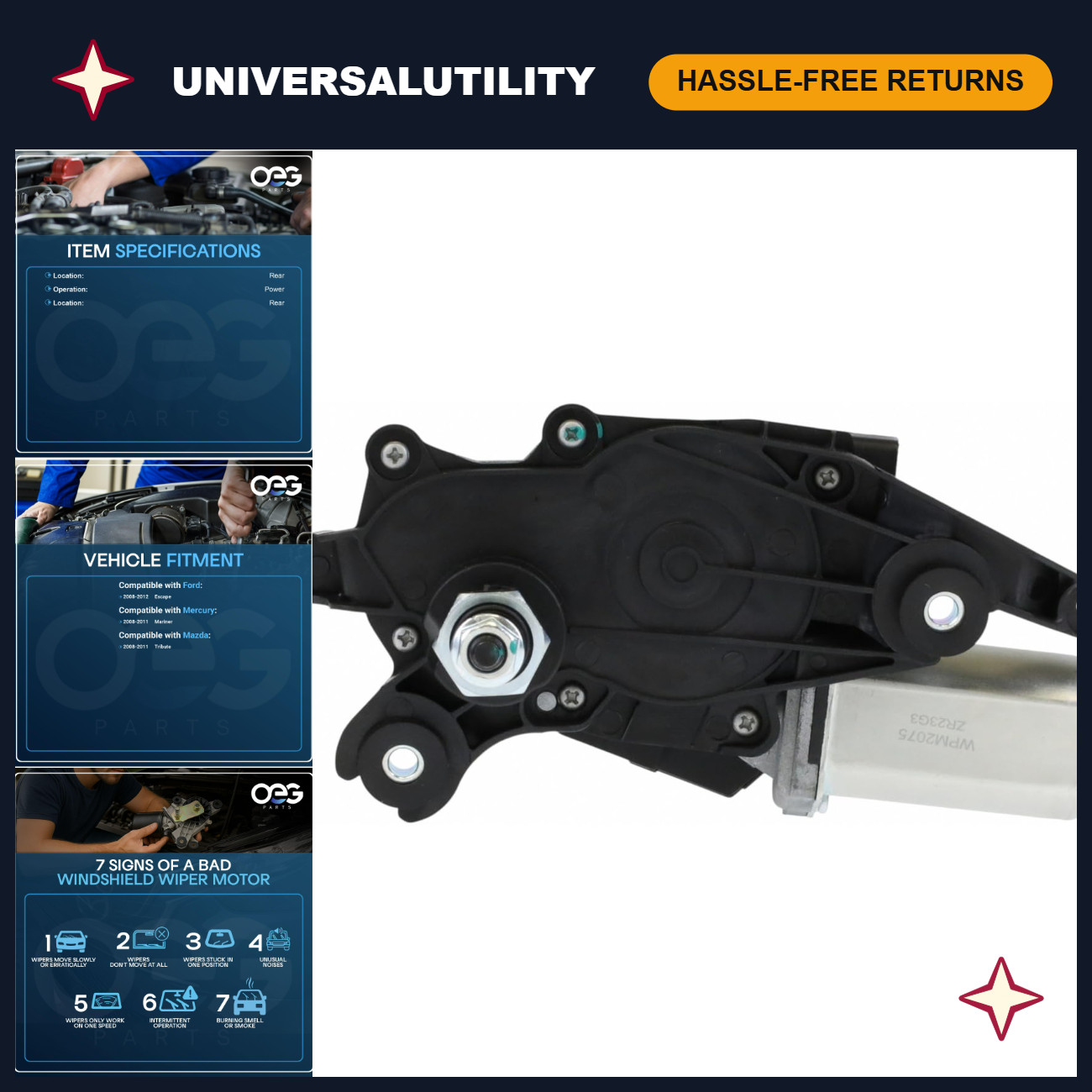 Rear Power Wiper Motor for Mercury Mariner 2008-2011 | High-Quality Replacement Rear Power Wiper Motor for Mercury Mariner 2008-2011 | High-Quality Replacement