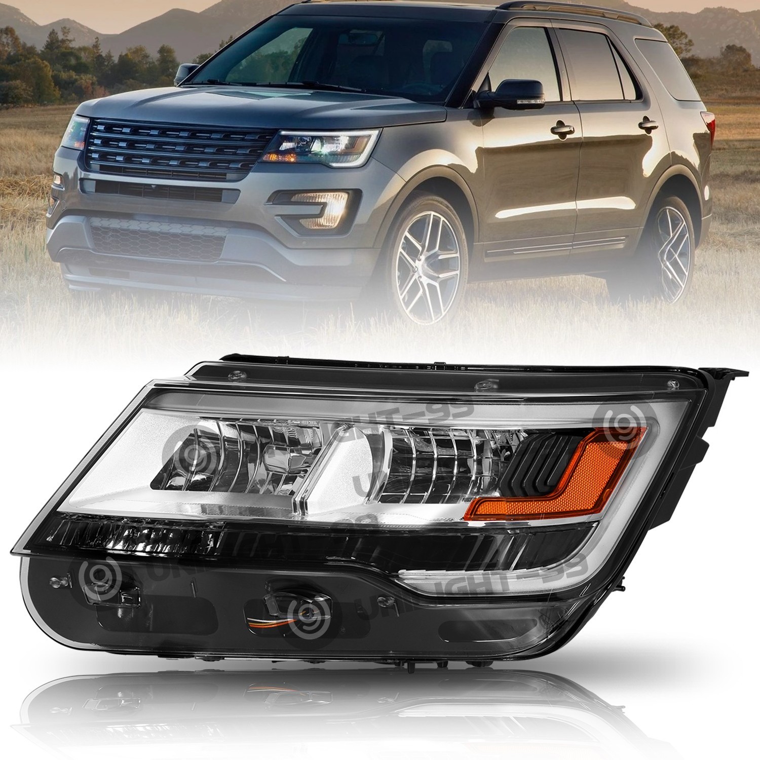 For 2016 2017 2018 Ford Explorer Limited/XLT/Platinum LED DRL Driver Headlight