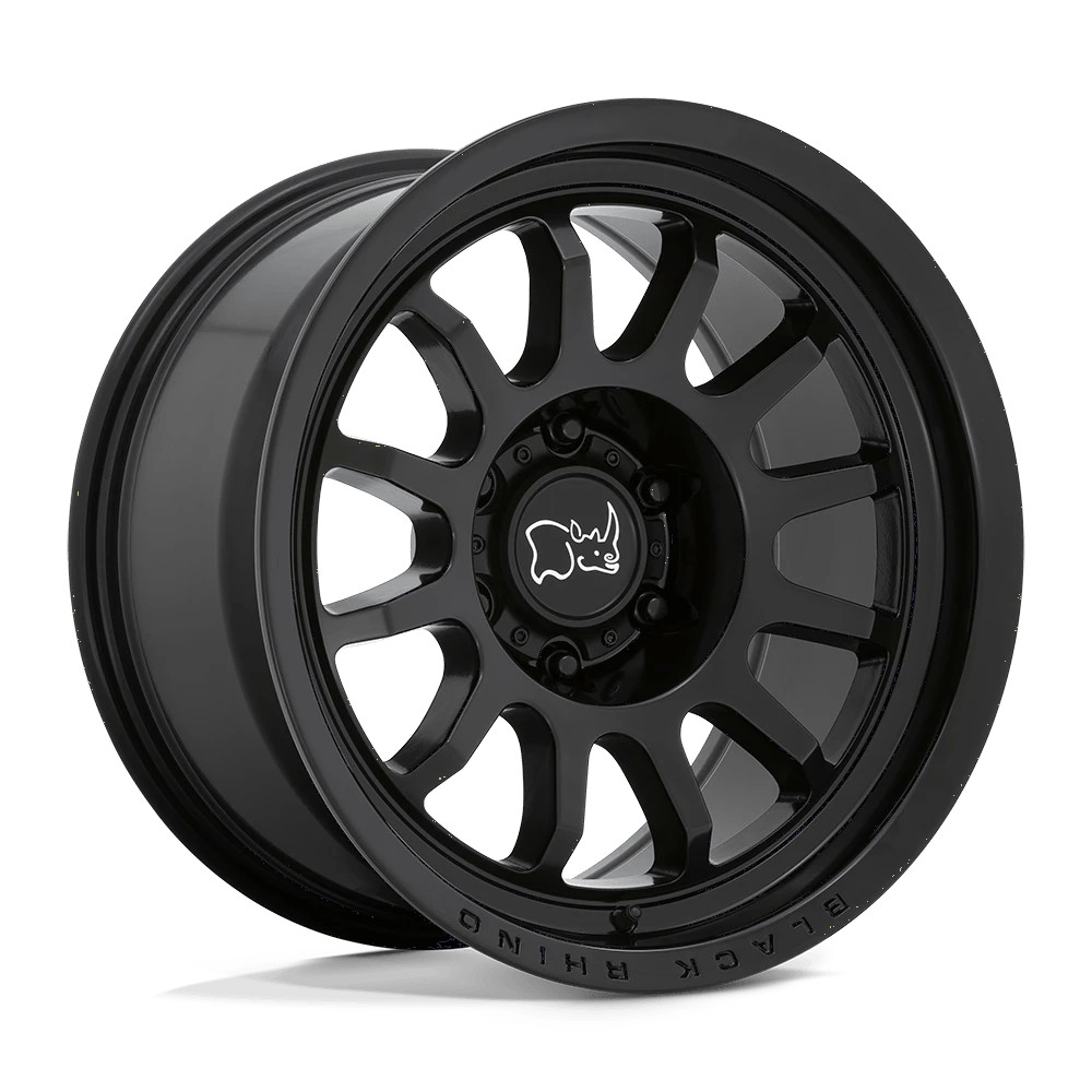 Black Rhino Rapid 17X9 +12 Matte Black Wheel 6X114.3 6X4.5 (QTY 4)