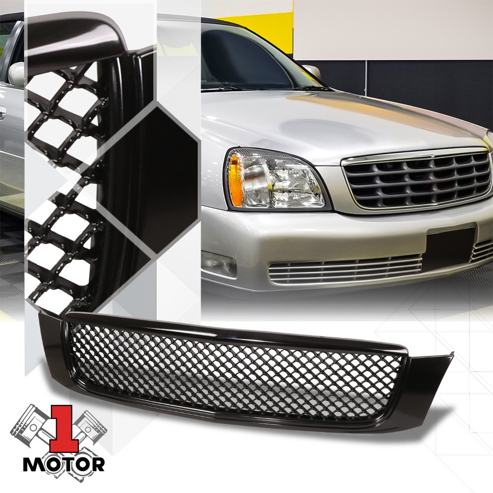 Black Diamond Honeycomb Mesh Badgeless Front Grille for 00-05 Cadillac Deville