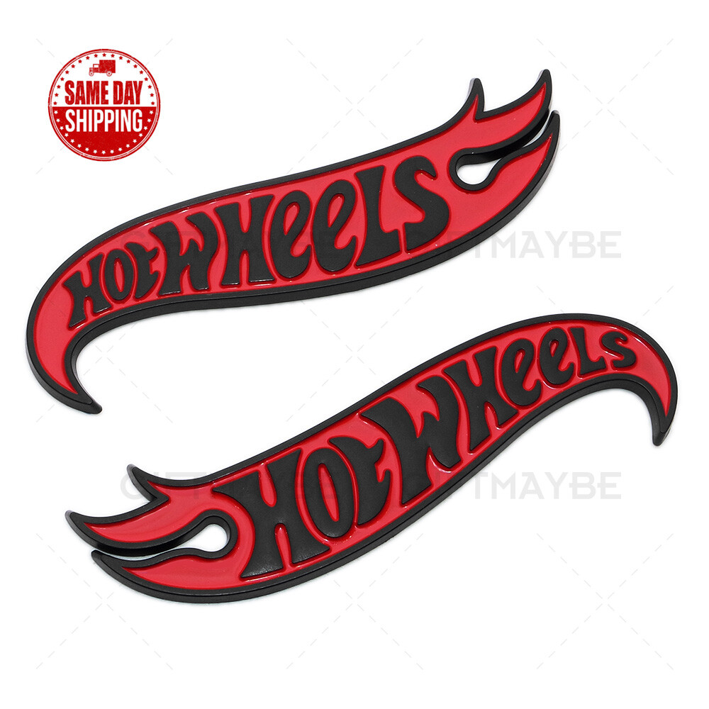 Camaro 3D Hot Wheels Letter Fender Marker Logo Emblem Badge ZL1 Z28 Black Red