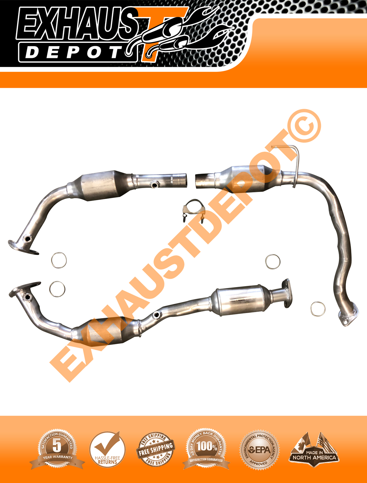 FITS: 2010-2017 TOYOTA TUNDRA 4.6L/5.7L LEFT & RIGHT CATALYTIC CONVERTER SET