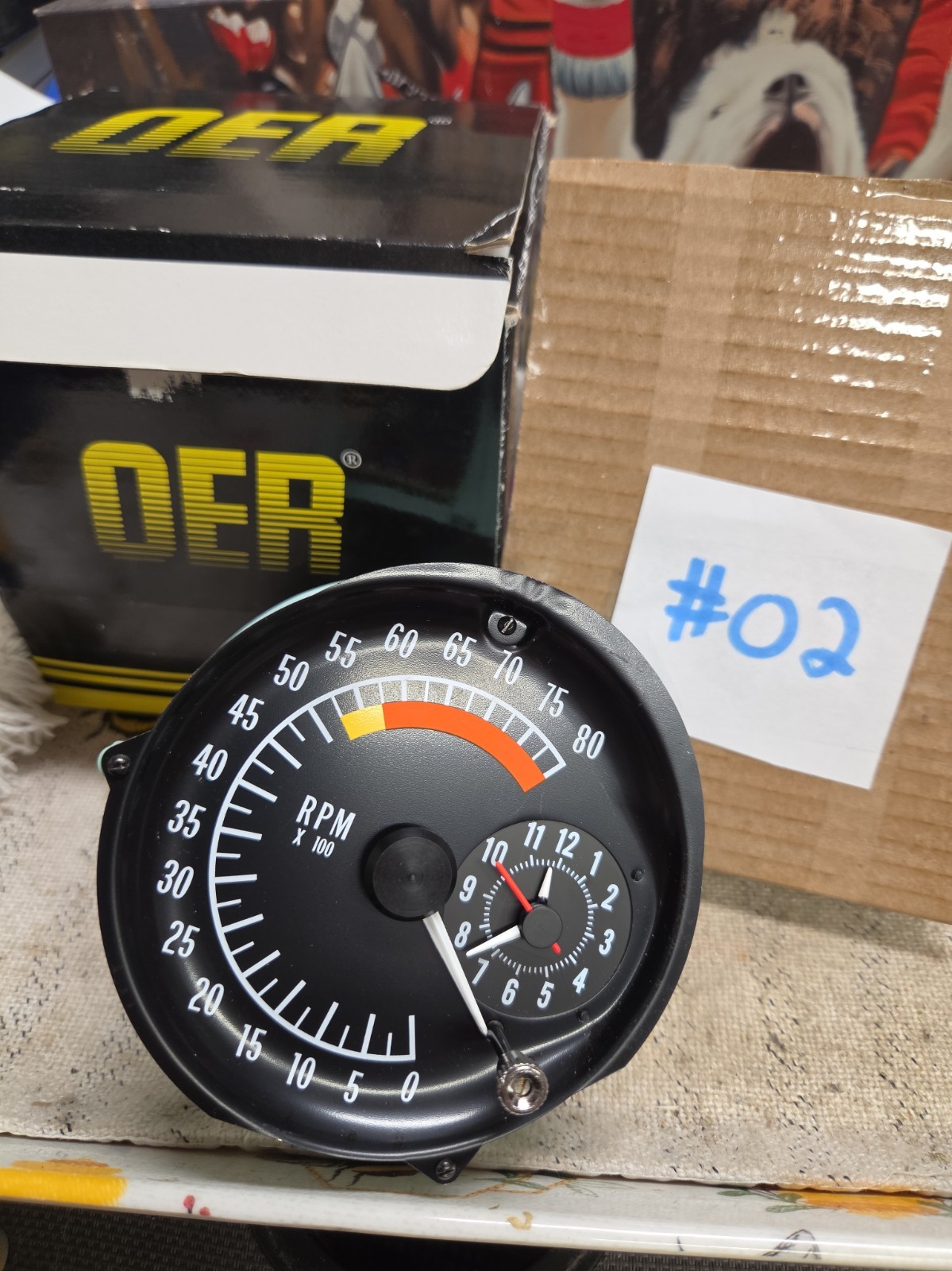 1973-1978 Firebird Trans Am 8,000 RPM Tachometer Clock  OER Serviced Working