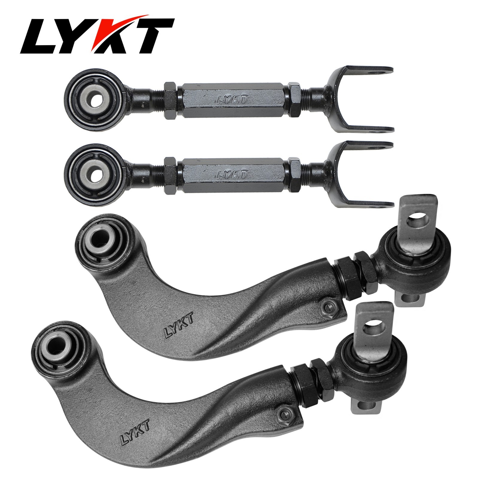 LYKT 4pcs Rear Adjustable Camber&Toe arms Kit For Ford Edge/Lincoln MKX 11-14