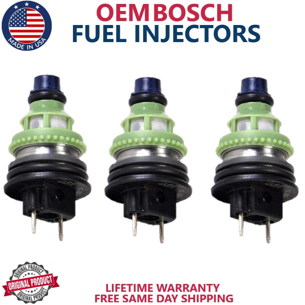 Genuine Flow Matched Bosch 3Pcs Fuel Injectors for 1989-1997 Geo Metro 1.0L I3