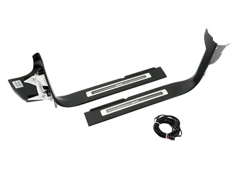 OEM Illuminated Front Sill Plates Pair In Black 2015-2020 GMC Yukon 22933517 OEM Illuminated Front Sill Plates Pair In Black 2015-2020 GMC Yukon 22933517