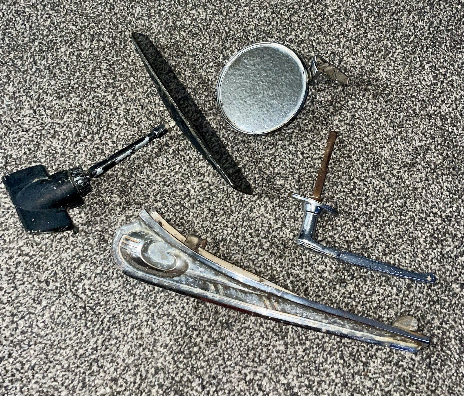Ray Rod Hot Rider Misc Parts Lot Mirror Hood Ornament Door Handle Ray Rod Hot Rider Misc Parts Lot Mirror Hood Ornament Door Handle