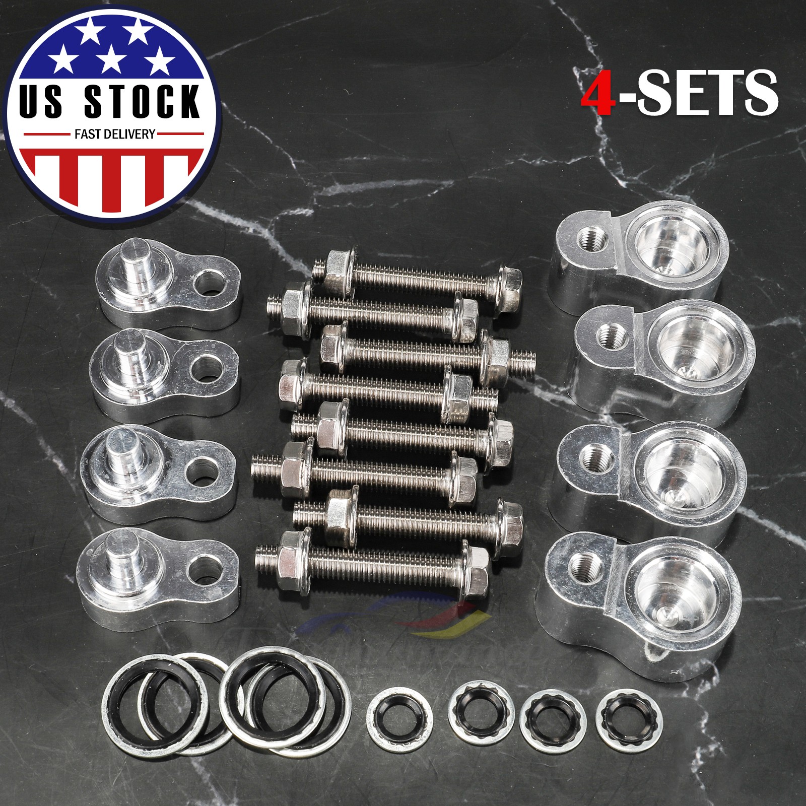 4-Sets Rear AC A/C Block Kit For Chevy Suburban Tahoe GM Yukon Escalade Rear Air