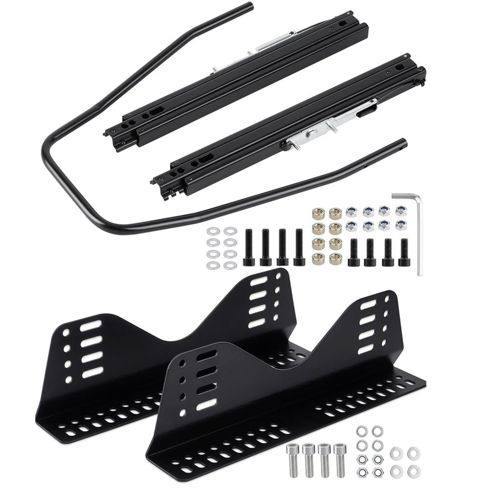 Upgraded Universal Racing Seat Bracket with Seat Slider, Side Mounting Bracket