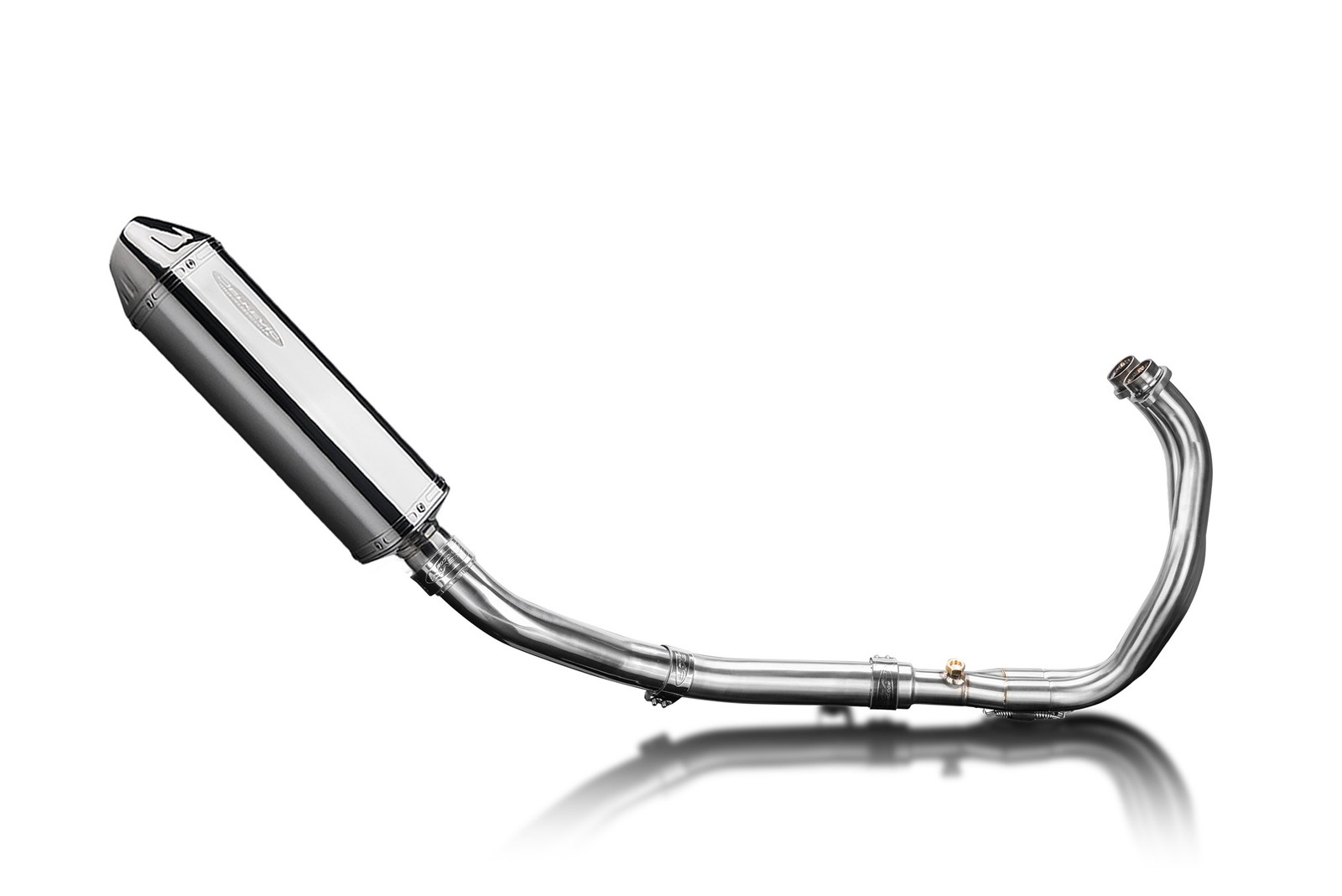 Delkevic Full System with 13 Inch TriOval Stainless Muffler for Tenere 700 T7