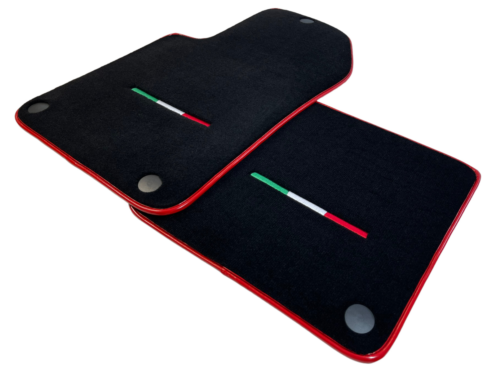 Black Floor Mats For Ferrari 599 Coupe 2006-2012 Tailored Carpets With Red Trim