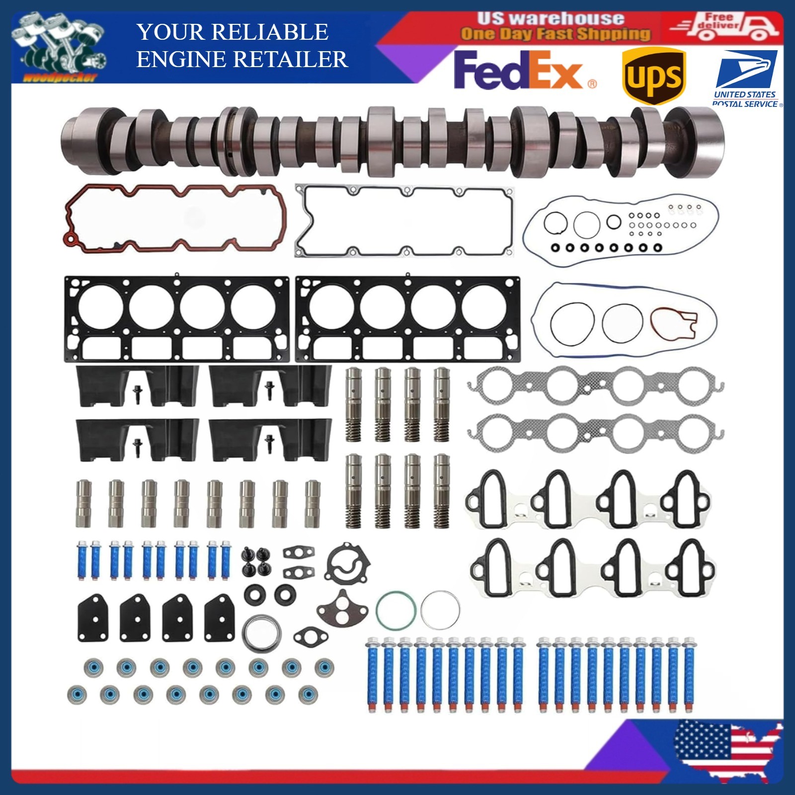 For 2005-2014 Buick Chevy GMC Sierra Yukon 5.3L AFM DOD Lifters Camshaft Kit For 2005-2014 Buick Chevy GMC Sierra Yukon 5.3L AFM DOD Lifters Camshaft Kit
