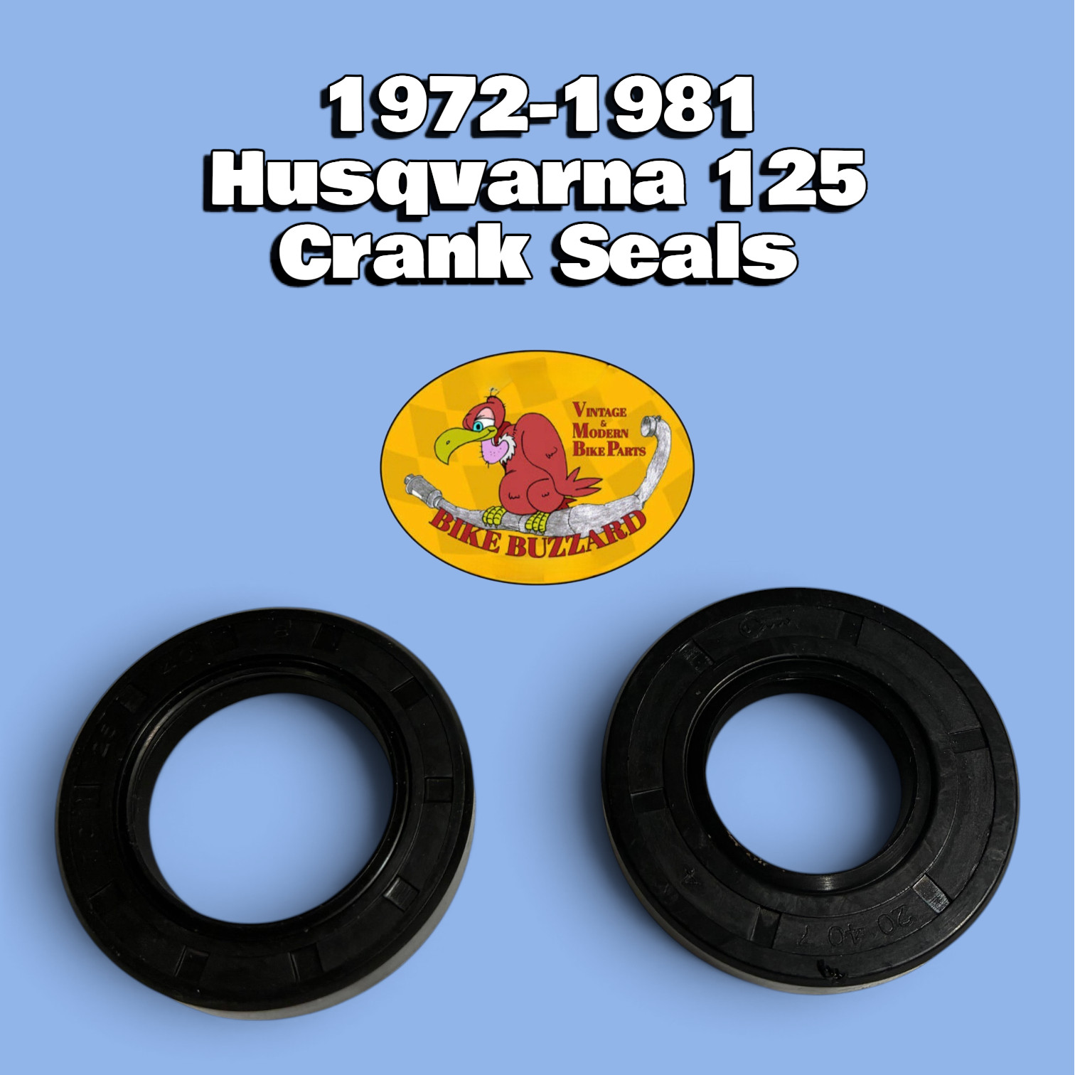 Husqvarna 125 Crankshaft Seals for 1972 - 1981 125cc CR WR Models  NEW