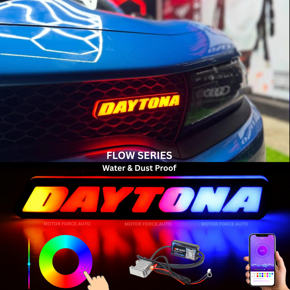 ✅ NEW Lighted Grille Emblem Insert LED RGBW for Dodge Charger Daytona