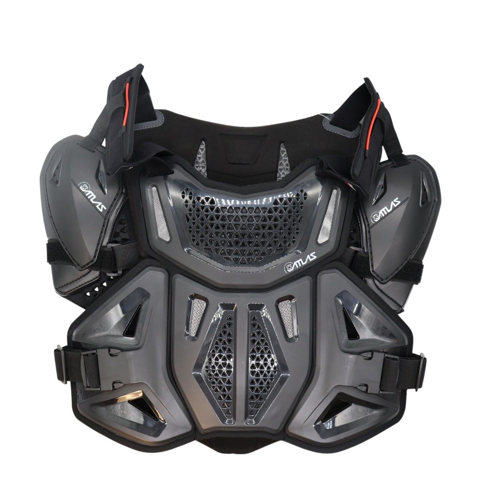 Atlas Defender 2.0 Chest/Back/Shoulder Protector - Black L/XL - CE Stoneshield