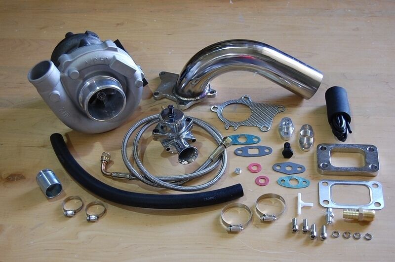 T3/T4-Turbocharger-Kit-T3-T4-Turbo-pipe-BOV-Braided-Stainless-Feed-Drain-NEW