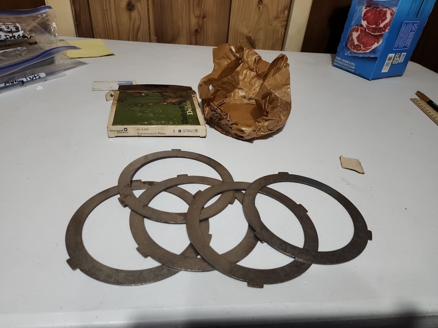 1958-1961 Chevrolet BelAir NOS Turboglide clutch drive plates Pack Of 5 3750270 1958-1961 Chevrolet BelAir NOS Turboglide clutch drive plates Pack Of 5 3750270