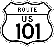 Vintage Highway Route 101 sticker decal 3.5\