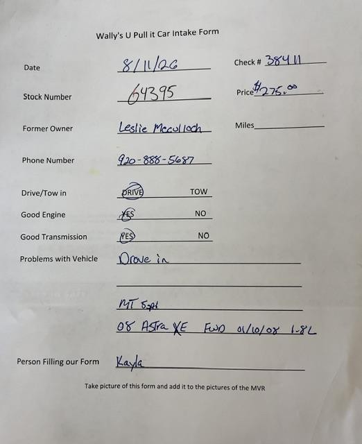 Used Manual Transmission Assembly fits: 2008 Saturn Astra MT Grade A