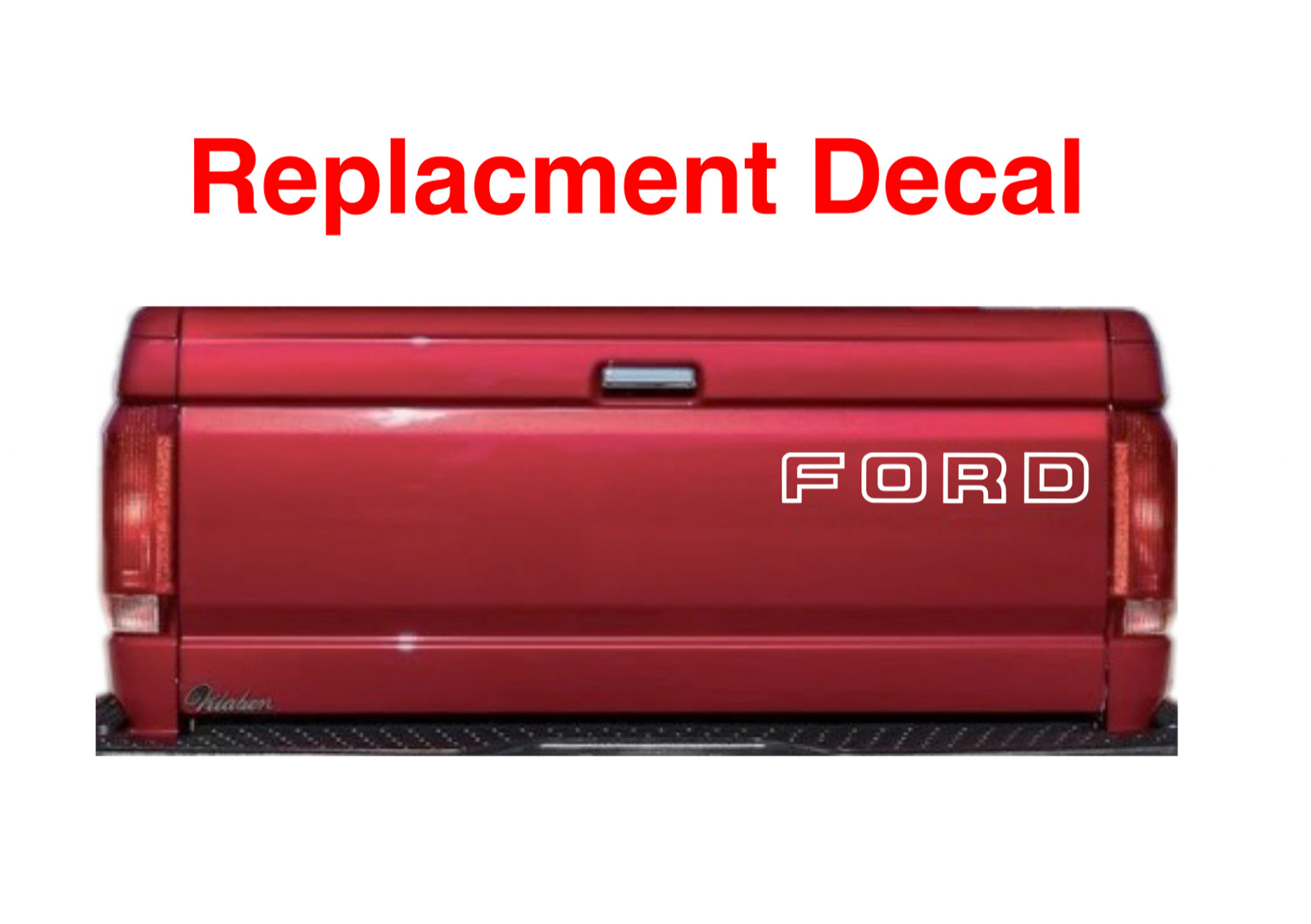 Tailgate Replacement Vinyl Decal Sticker Fits Ford 1992-1996 Truck Restoration