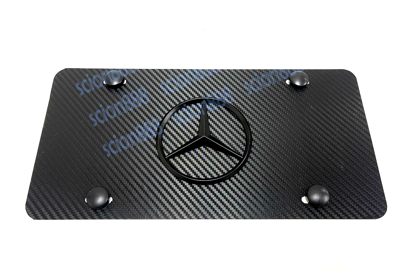 1pc 3D BlackMBZLogo Emblem Carbon Style Aluminum Vanity Front License Plate 1pc 3D BlackMBZLogo Emblem Carbon Style Aluminum Vanity Front License Plate