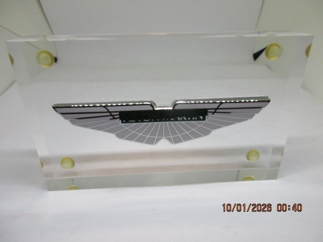 Aston Martin Wings Badge Block Paperweight