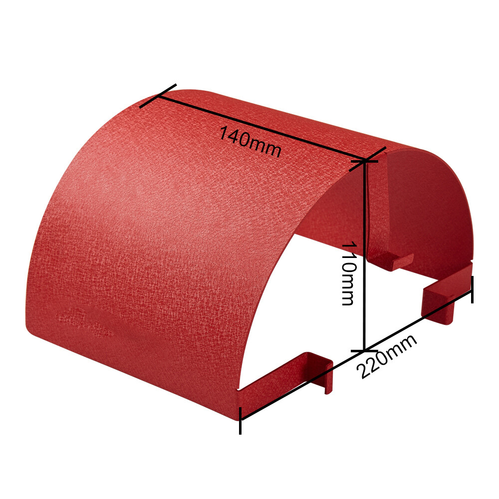 Universal 2.25 -3'' Stainless Steel Cone Air Intake Filter Heat Shield Cover Red