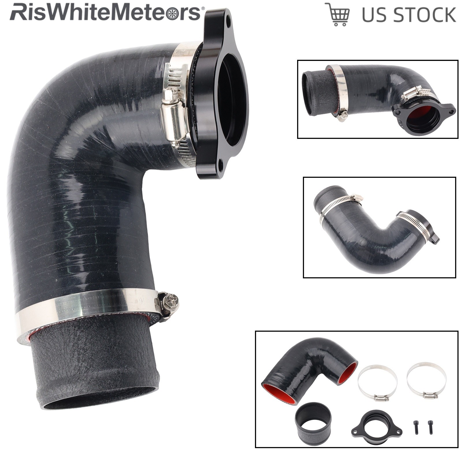 Black Silicone Turbo Intake Hose Upgrade For VW MK7 1.2 1.4 TSI TFSI EA211 Engin
