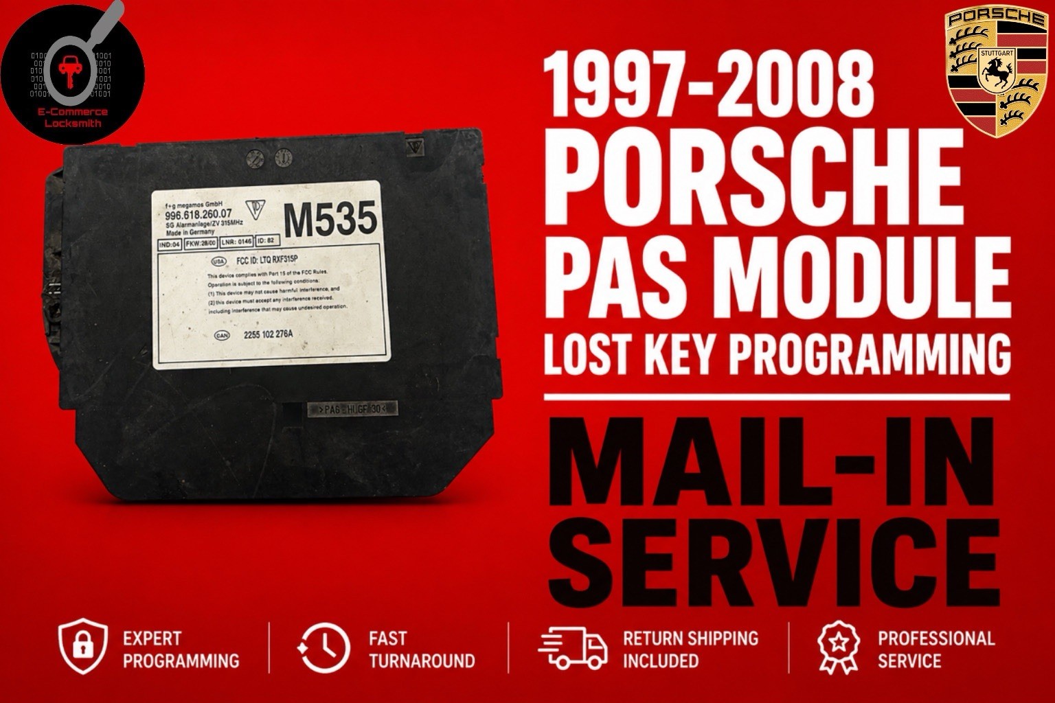 Porsche Boxster 986 & 911 996 Immobilizer Module Mail-In Service – All Keys Lost