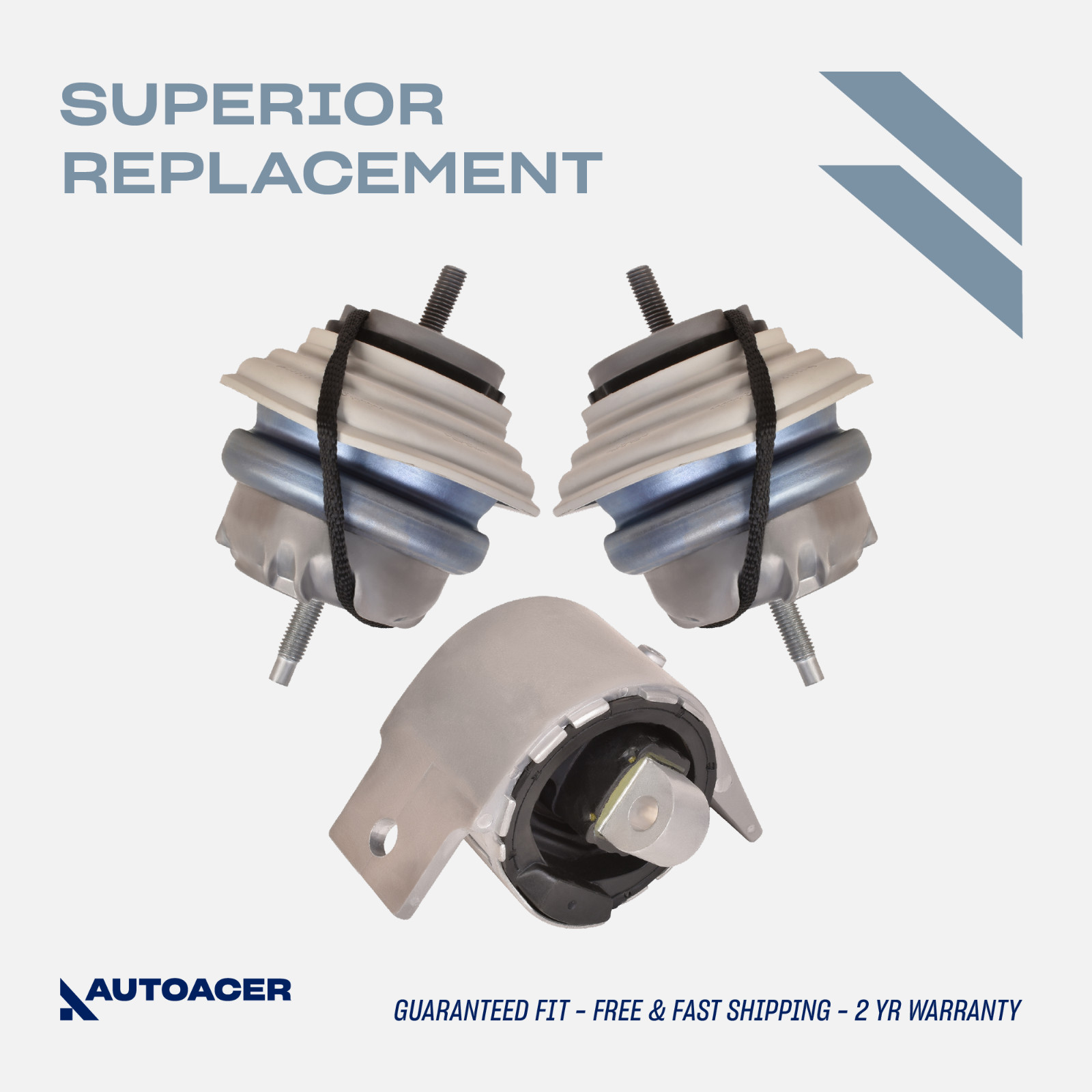 AUTOACER - 3p Front Engine Motor Mounts Rear Trans Mounts For Jaguar FType XJ XK