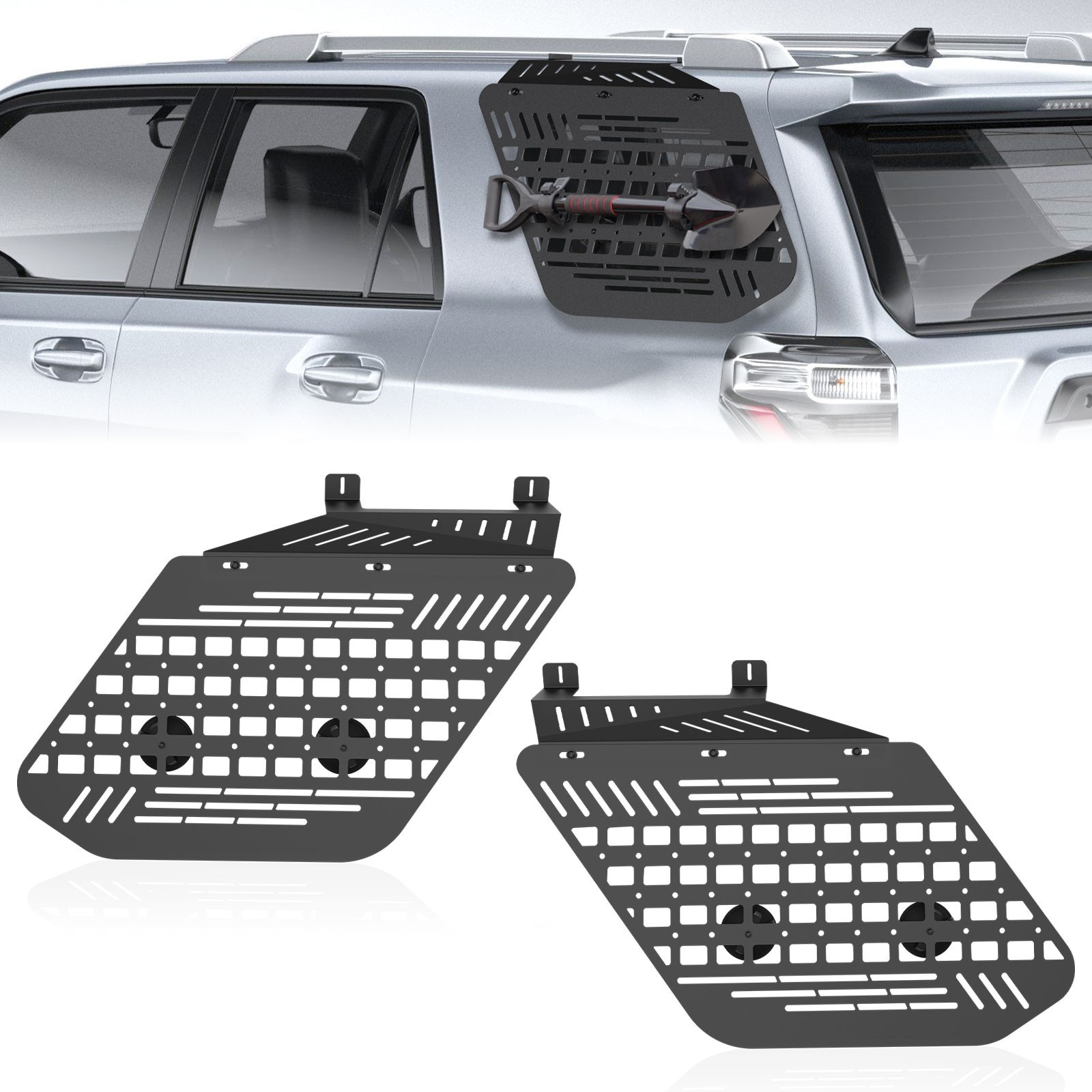 2 Pcs For Toyota 4Runner 2010-2024 Rear Window Molle Modular Storage Panel